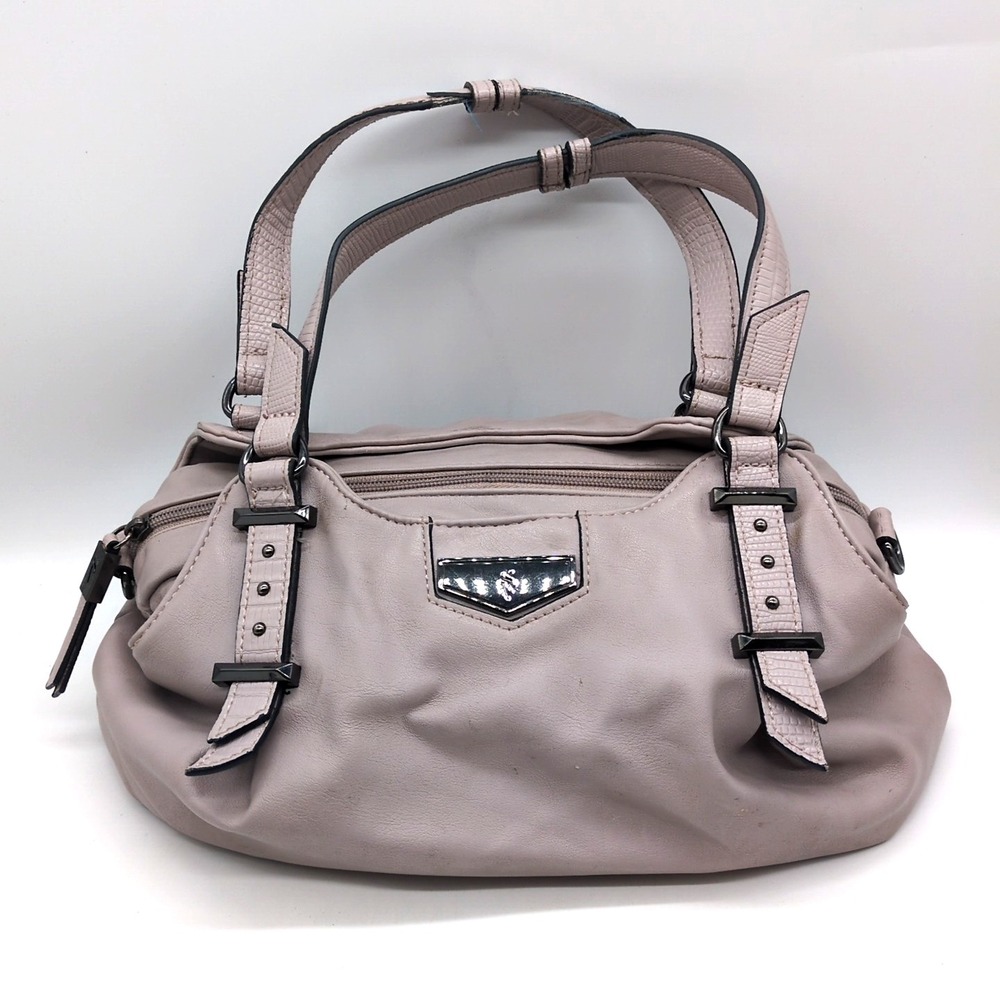 Simply Vera Wang Purse Womens Gray M Triple Inside Pockets‎ Zip Double Handles